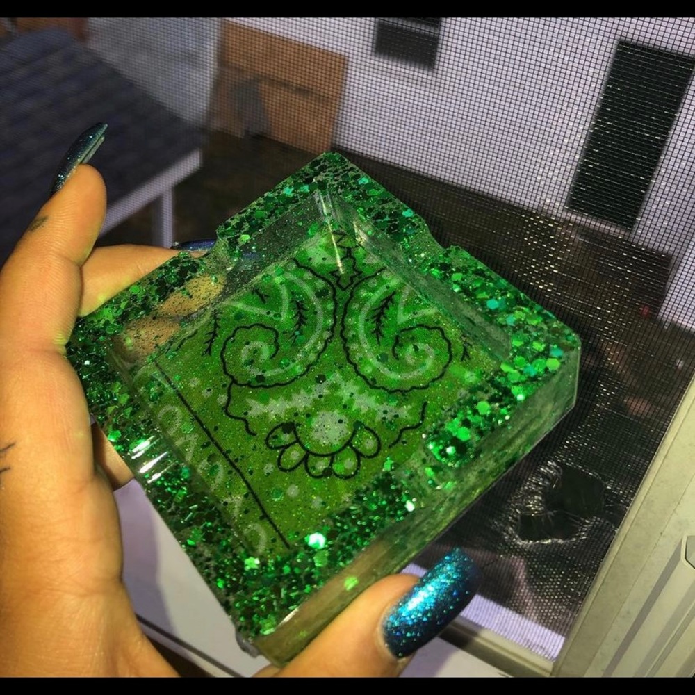 Green Bandana Ashtray